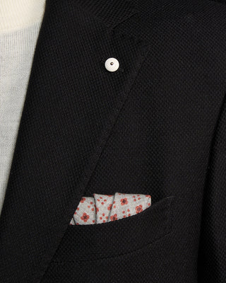 L.B.M. 1911 Black Stretch Wool Soft Blazer Black 6294