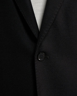 L.B.M. 1911 Black Stretch Wool Soft Blazer Black 6295