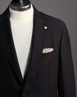 L.B.M. 1911 Black Stretch Wool Soft Blazer Black 6296