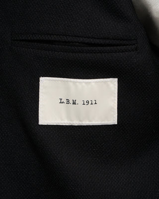 L.B.M. 1911 Black Stretch Wool Soft Blazer Black 6297