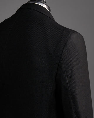 L.B.M. 1911 Black Stretch Wool Soft Blazer Black 6298