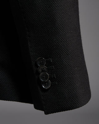 L.B.M. 1911 Black Stretch Wool Soft Blazer Black 6299