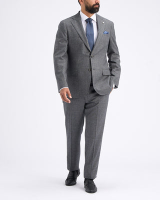Luigi Bianchi Mantova Super 120s Salt  Pepper Barberis Wool Soft Dream Suit Salt  Pepper 11 11249