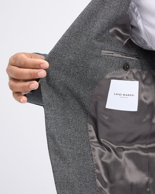 Luigi Bianchi Mantova Super 120s Salt  Pepper Barberis Wool Soft Dream Suit Salt  Pepper 15 11250