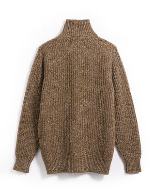 Filippo De Laurentiis Extrafine Merino Wool Grampa Cardigan Caramel 25 5399