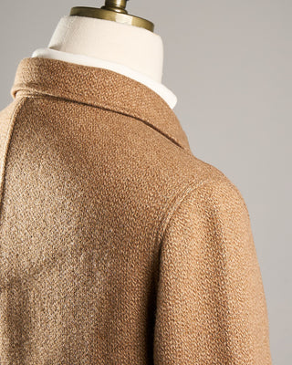 Manto Elasi Wool Silk Cashmere Knit Overshirt Camel 10 1917
