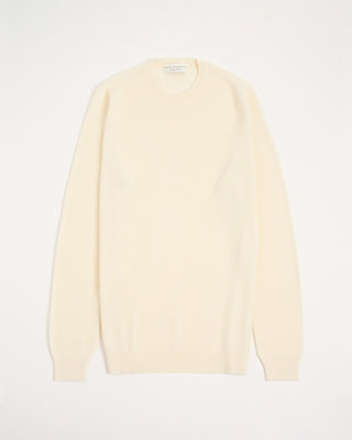 Filippo De Laurentiis Liquid Jersey Elevated Wool Crewneck Off White 3 3193