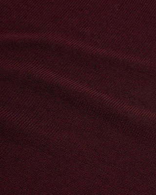 Filippo De Laurentiis Liquid Jersey Elevated Wool Crewneck Burgundy 10 3094