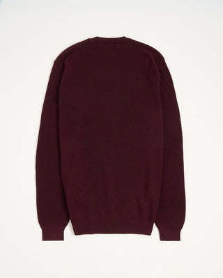Filippo De Laurentiis Liquid Jersey Elevated Wool Crewneck Burgundy 2 3088