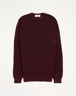 Filippo De Laurentiis Liquid Jersey Elevated Wool Crewneck Burgundy 4 3087
