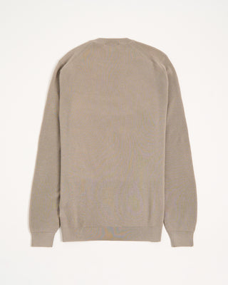 Filippo De Laurentiis Liquid Jersey Elevated Wool Crewneck Taupe 4 3118
