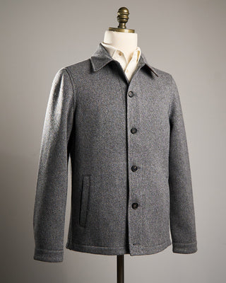 Manto Elasi Wool Silk Cashmere Knit Overshirt Grey 2 1923