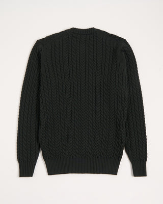 Filippo De Laurentiis Extrafine Merino 3D Cableknit Crewneck Sweater Olive 12 2986