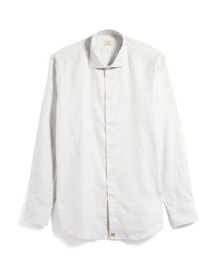 Sonrisa Cotton Lyocell Luxury Herringbone Flannel Comfort Fit Sport Shirt Heather Grey 7 5997