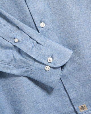 Sonrisa Cotton Lyocell Luxury Herringbone Flannel Comfort Fit Sport Shirt Blue 4 5925