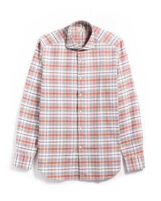 Sonrisa Lofty Flannel Check Twill Comfort Fit Luxury Sport Shirt Multi 13 5849