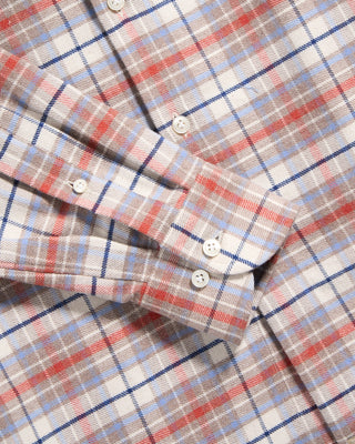 Sonrisa Lofty Flannel Check Twill Comfort Fit Luxury Sport Shirt Multi 14 5863