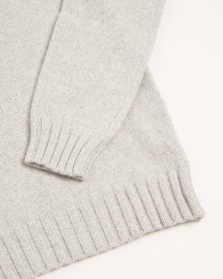 Filippo De Laurentiis Heathered Wool Ribbed Quarter Zip Sweater Heather Grey 16 2843