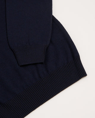 Filippo De Laurentiis Heathered Wool Ribbed Quarter Zip Sweater Heather Grey 22 2847