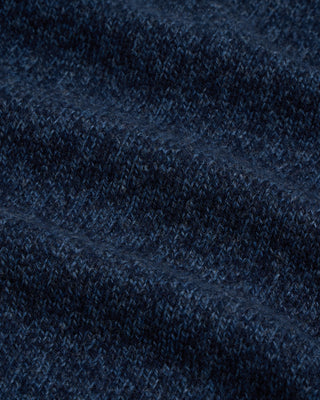Filippo De Laurentiis Heathered Wool Ribbed Quarter Zip Sweater Blue 3 2928
