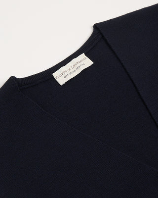 Filippo De Laurentiis Dense Wool Jersey Sweater Vest Navy 2973