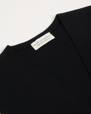 Filippo De Laurentiis Dense Wool Jersey Sweater Vest Black 2966