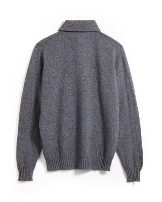 Filippo De Laurentiis Midlayer Yak  Wool Melange Sweater Polo Light Blue 8 5449