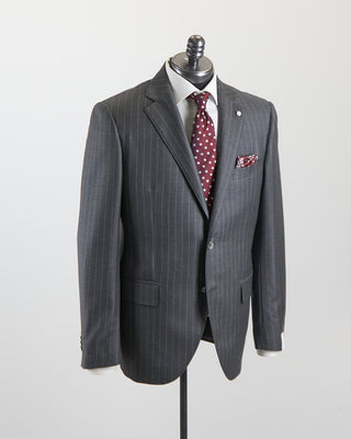 Luigi Bianchi Mantova Vitale Barberis Canonico Pinstripe Suit Grey 1