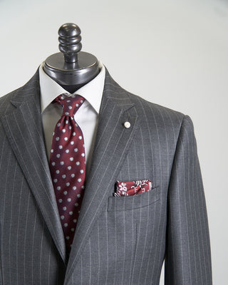 Luigi Bianchi Mantova Vitale Barberis Canonico Pinstripe Suit Grey 1 2
