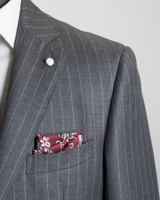 Luigi Bianchi Mantova Vitale Barberis Canonico Pinstripe Suit Grey 1 3