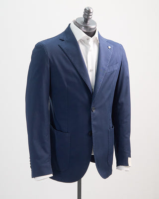L.B.M. 1911 Stretch Cotton Twill Garment Dyed Soft Sport Jacket Navy 1