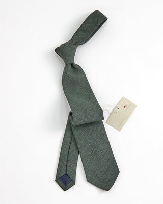 Paolo Albizzati Solid Woven Tie Green 1