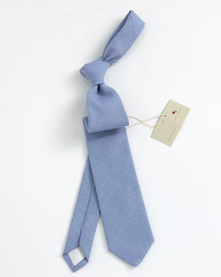 Paolo Albizzati Solid Woven Tie Light Blue 1