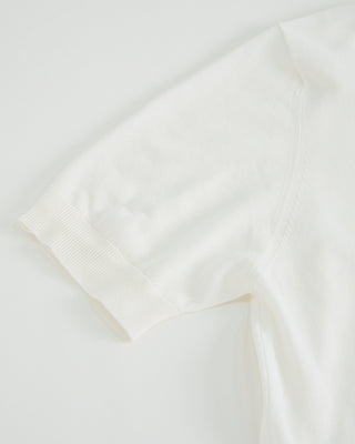 Filippo De Laurentiis Standup Collar Crêpe Cotton Polo Shirt White 1 1