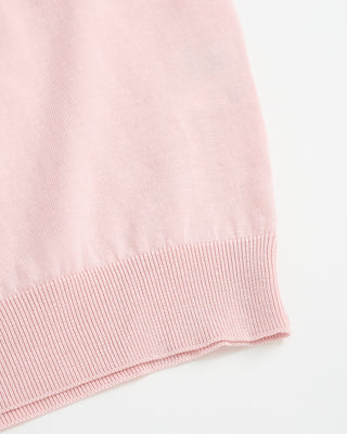 Filippo De Laurentiis Standup Collar Crêpe Cotton Polo Shirt Pink 1 3