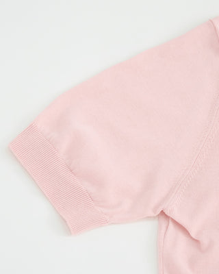 Filippo De Laurentiis Standup Collar Crêpe Cotton Polo Shirt Pink 1 4