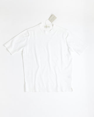 Filippo De Laurentiis Crêpe Cotton High Crewneck T Shirt White 0