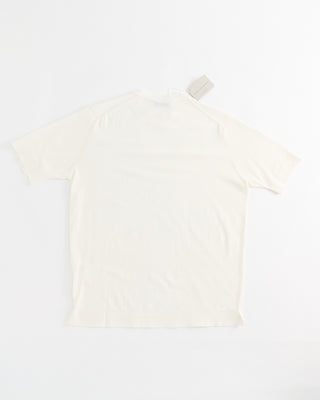 Filippo De Laurentiis Crêpe Cotton High Crewneck T Shirt Cream  4