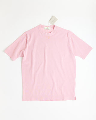 Filippo De Laurentiis Crêpe Cotton High Crewneck T Shirt Pink 0
