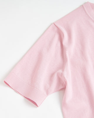 Filippo De Laurentiis Crêpe Cotton High Crewneck T Shirt Pink 0 2