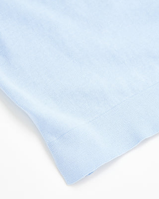 Filippo De Laurentiis Crêpe Cotton High Crewneck T Shirt Light Blue 0 2