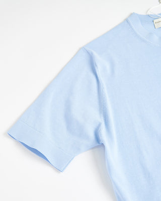 Filippo De Laurentiis Crêpe Cotton High Crewneck T Shirt Light Blue 0 3