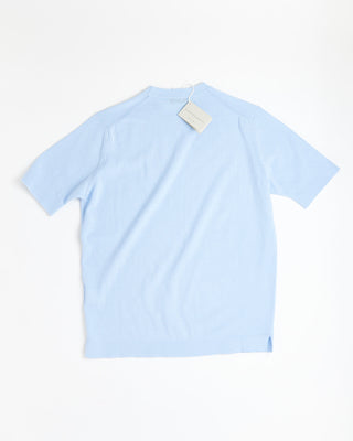 Filippo De Laurentiis Crêpe Cotton High Crewneck T Shirt Light Blue 0 5
