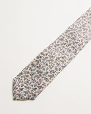 Paolo Albizzati Silk Paisley Pattern Tie Beige 2 802