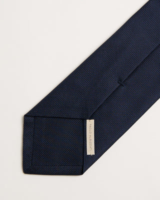 Paolo Albizzati Silk Mini Jacquard Tie Navy 2 618