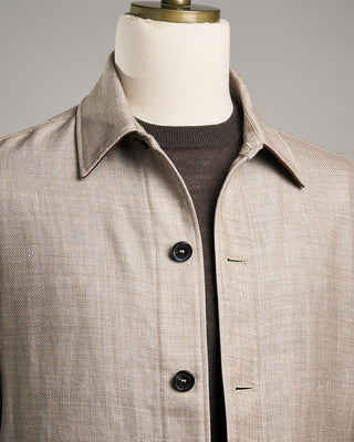 Manto Garment Dyed Cotton Safari Jacket Mushroom 3 1667