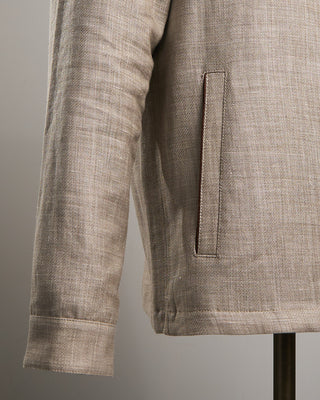 Manto Garment Dyed Cotton Safari Jacket Mushroom 4 1666