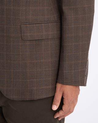Luigi Bianchi Mantova Chocolate Brown Wool Check Sport Jacket Chocolate 8 11314