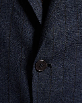 Gabo Napoli Hand Made Tonal Stripe Suit Navy 7 8992