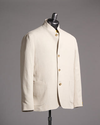Gabo Napoli Amalfi Solbiati Linen Liquid Linen Jacket Stone 64
